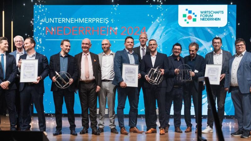 In der Stadthalle Kleve: Wirtschaftsforum Niederrhein verleiht Unternehmerpreis