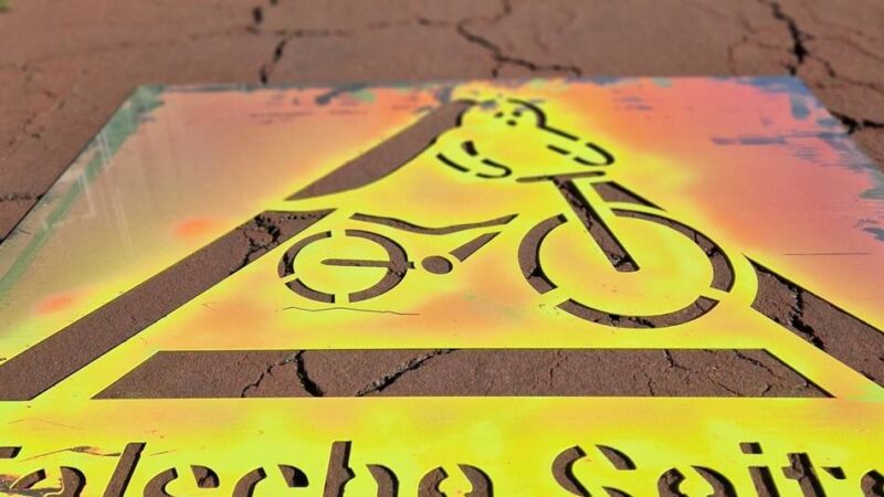 Viele Falschfahrer auf Radwegen in Leverkusen unterwegs: Zur Warnung – Stadt will Geisterradler aufsprühen