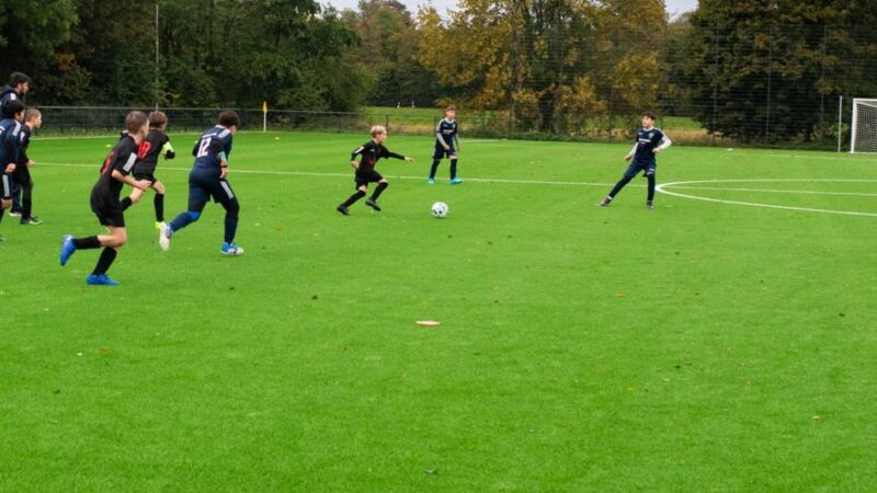 Neues Spielfeld im Betrieb: In Appeldorn rollt der Ball nun auf künstlichem Rasen