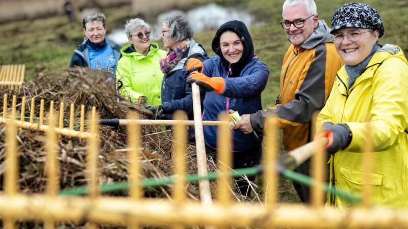 Biologischen Station, Nabu und Offenland-Stiftung : Freiwillige räumen im Further Moor in Langenfeld auf