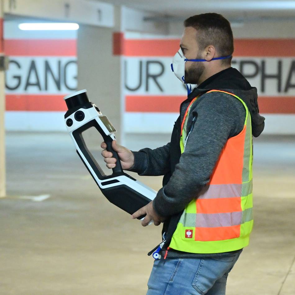 Neue Wege bei der Sanierung in Krefeld: Stadt testet 3D-Scans an Tiefgarage