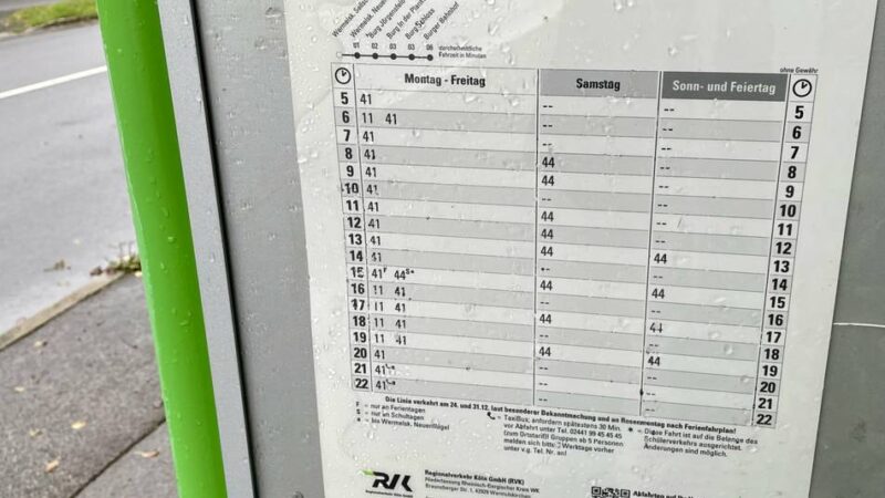 In Wermelskirchen unterwegs mit dem Bus: Ausfälle und Verspätungen – Buslinie 266 in der Fahrgastkritik