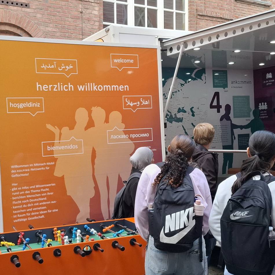 Im Rahmen der interkulturellen Woche: Mitmach-Mobil des Kolping-Netzwerks in Nettetal