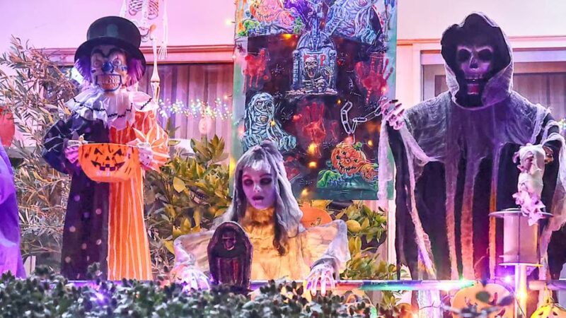 Grusel an Halloween: Hildener macht seinen Balkon zur Geisterbahn
