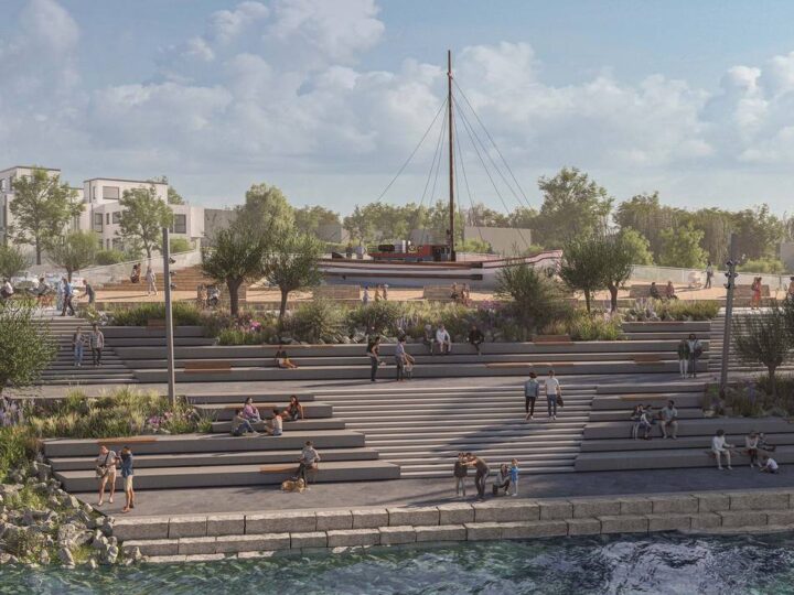 Am Rhein in Baumberg: Freitreppe am Aalschokker wird im Sommer 2026 fertig