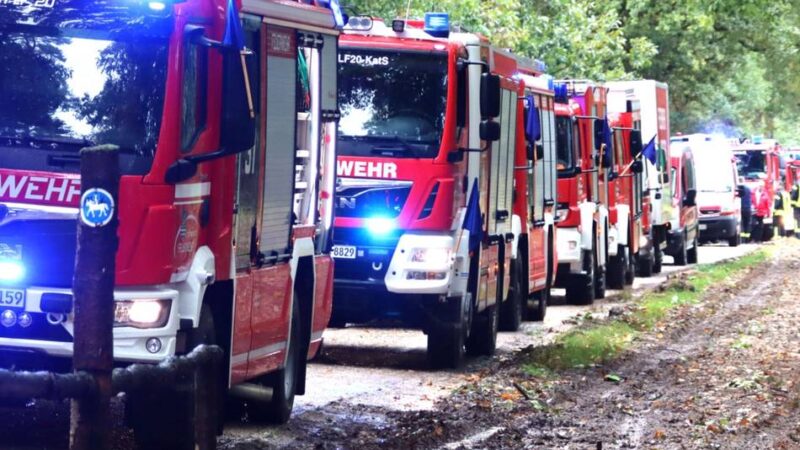 Katastrophenübung im Grenzwald des Kreises Viersen: Wenn der Elmpter Wald in Flammen steht