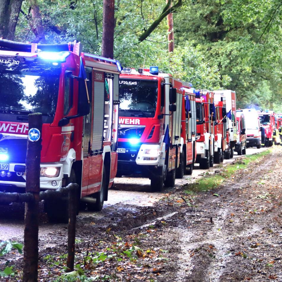 Katastrophenübung im Grenzwald des Kreises Viersen: Wenn der Elmpter Wald in Flammen steht
