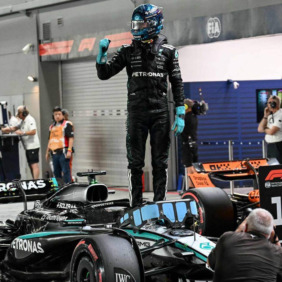 Verstappen auf Rang zwei: Russell fährt mit Rekordrunde zur Pole Position in Singapur