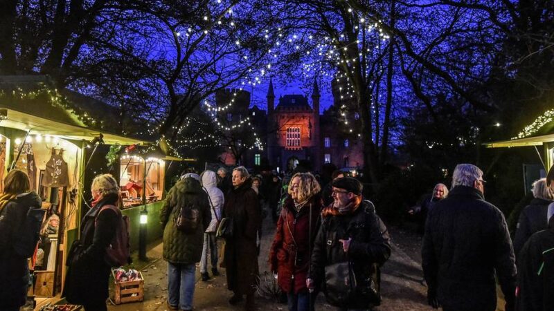 Kunsthandwerk und Schlossromantik
: Ticketverkauf für Moylands Weihnachtsmarkt startet Mitte Oktober