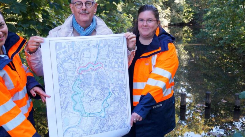 Millionenprojekt in Moers: So läuft die Entschlammung des Stadtgrabens