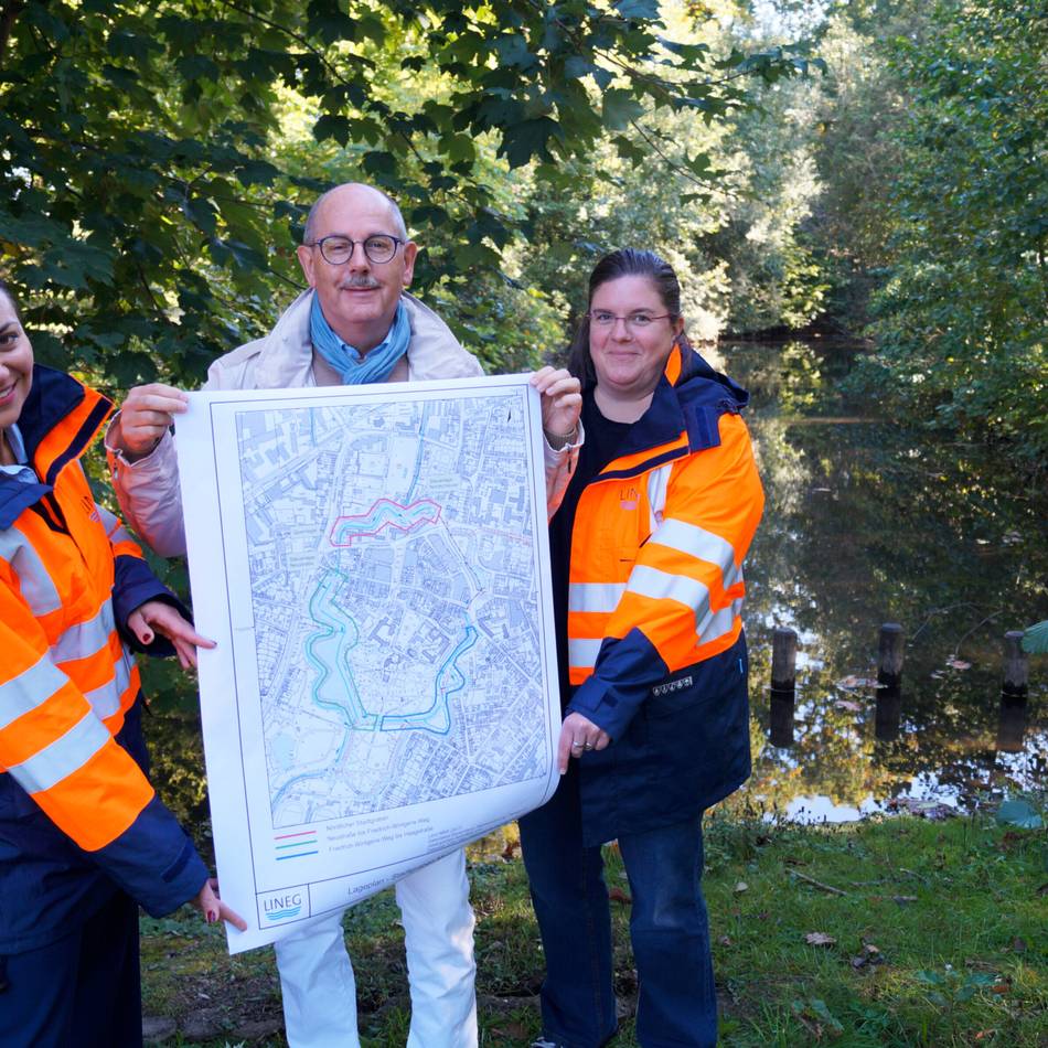 Millionenprojekt in Moers: So läuft die Entschlammung des Stadtgrabens