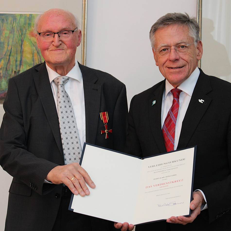 Hohe Auszeichnung für ehrenamtliches Engagement: Karl-Heinz Ehms aus Jüchen erhält Bundesverdienstkreuz