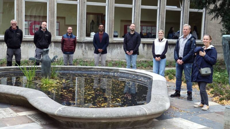 Sanierung der Teichanlage am Geroweiher: Pelikan und Pinguin erstrahlen in neuem Glanz