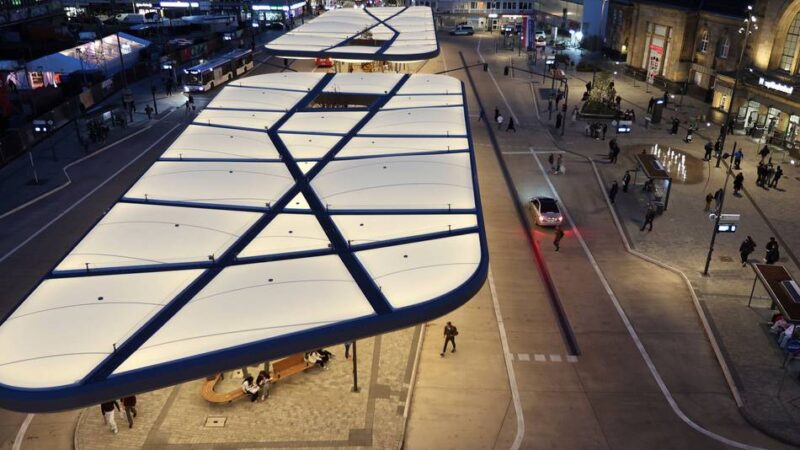 Großprojekt in Mönchengladbach: Nach dem Umbau strahlt der Busbahnhof besonders
