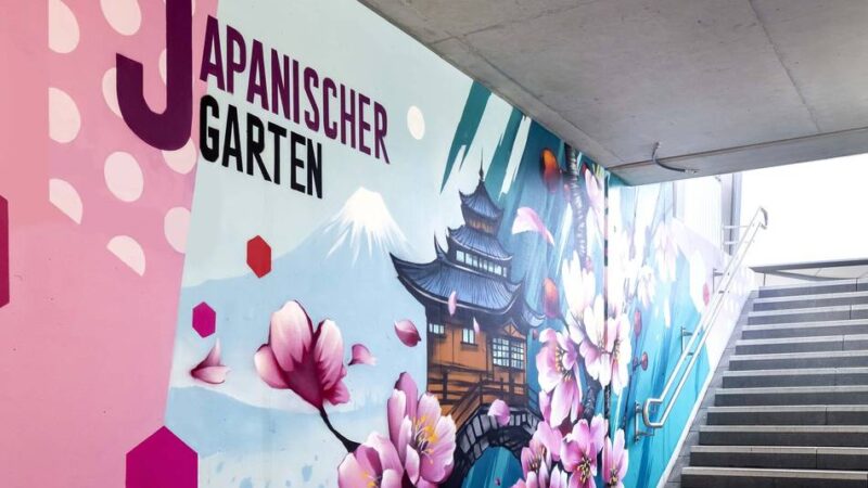 Streetart-Projekt in Leverkusen: Kunstvolles Graffiti wertet Bahnhof Wiesdorf auf