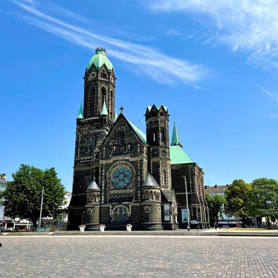 Wahrzeichen in Mönchengladbach: Sturmtief gefährdet Arbeiten an Rheydter Hauptkirche