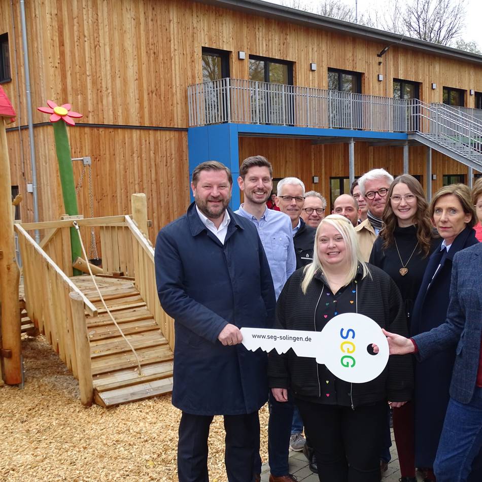 In Rekordbauzeit fertig: In der Kita am Klinikum Solingen übernehmen jetzt die Kinder das Kommando