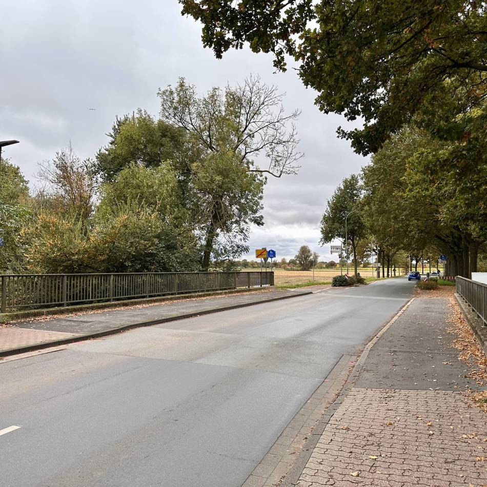 An der Niersbrücke: Baustelle an der Burgstraße in Geldern