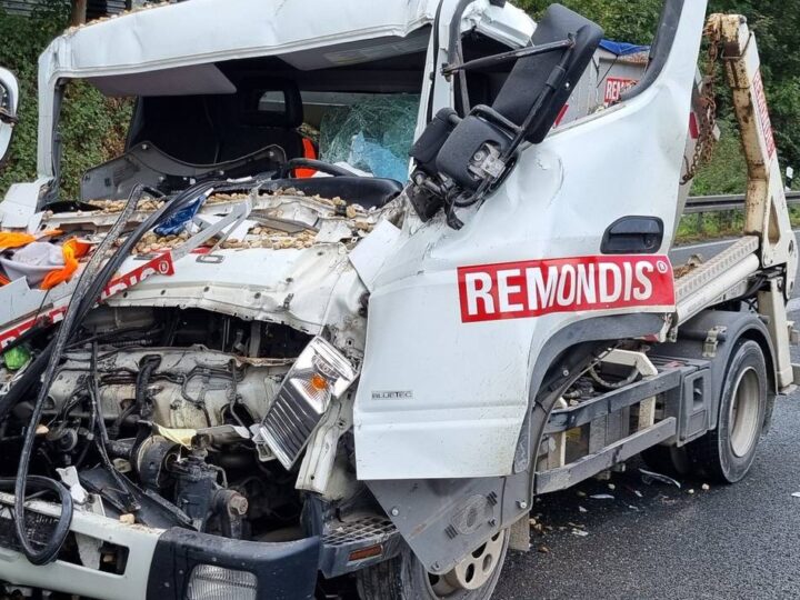 Unfall auf der A3: Lkw fährt auf Sattelzug auf