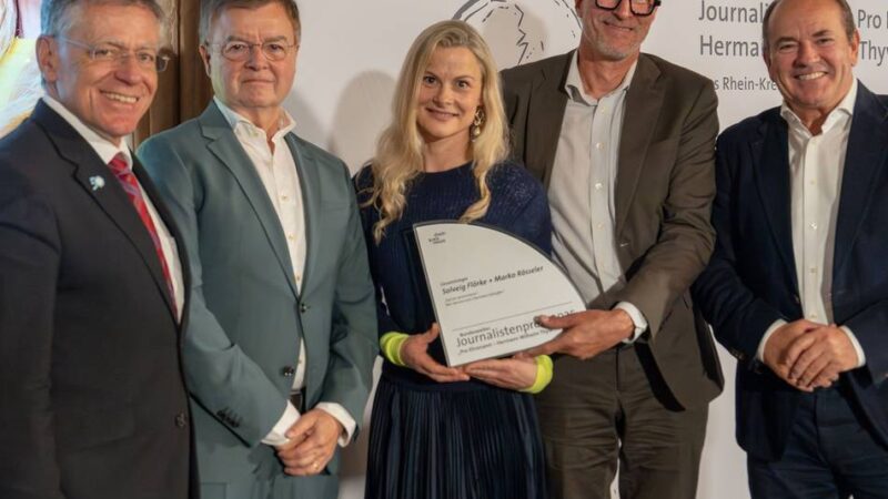 Journalistenpreis in Jüchen verliehen: Rhein-Kreis zeichnet „Mutmacher zum Mitmachen“ aus