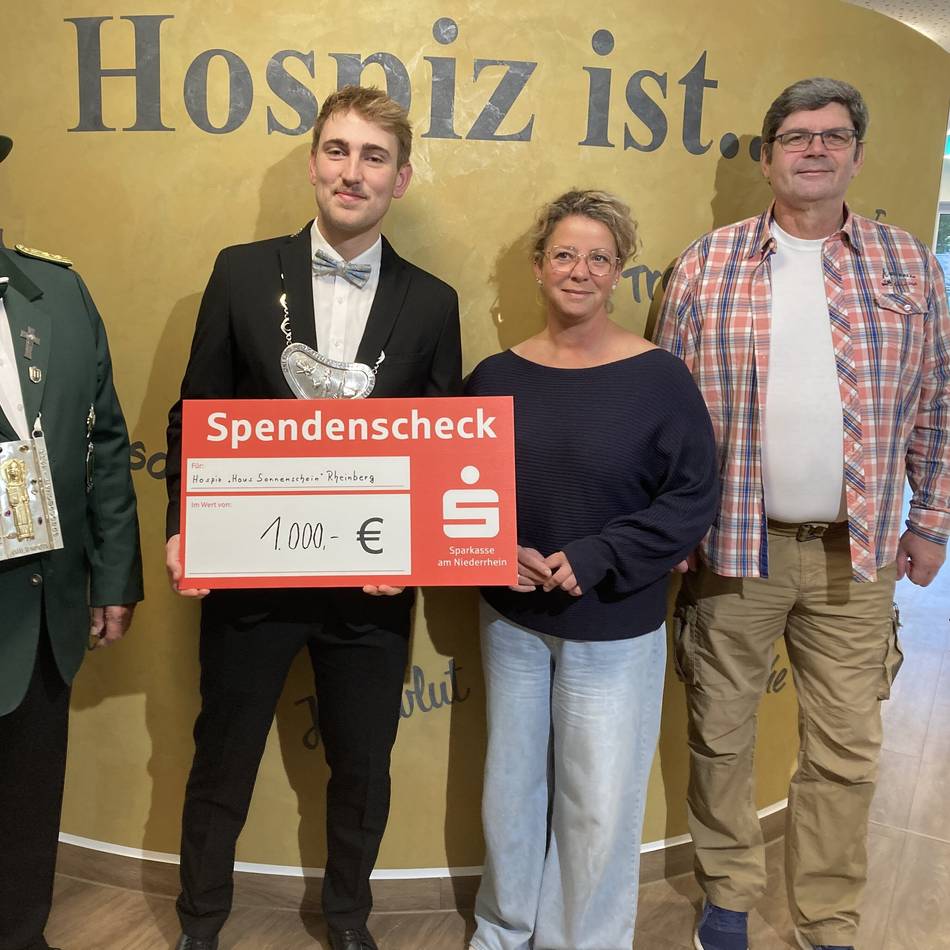 Für den guten Zweck in Rheinberg: Schützen von St. Ulrich spenden an „Haus Sonnenschein“