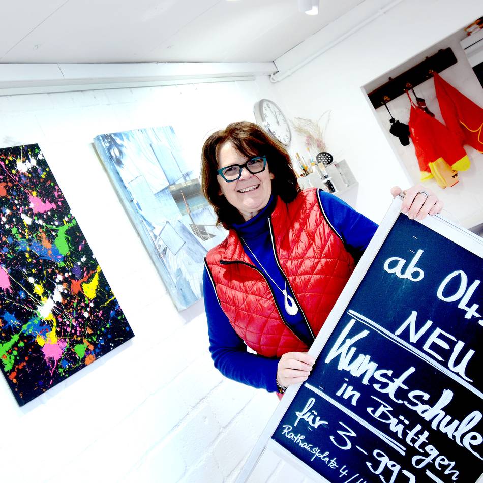 Kunstschule eröffnet in Büttgen : „Für mich bedeutet Kunst, das Leben bunter zu machen“