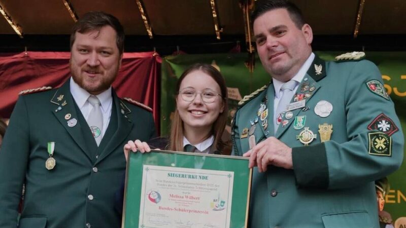 Schützenbruderschaft St. Helena: Melissa Wilbert aus Xanten ist neue Bundesschülerprinzessin
