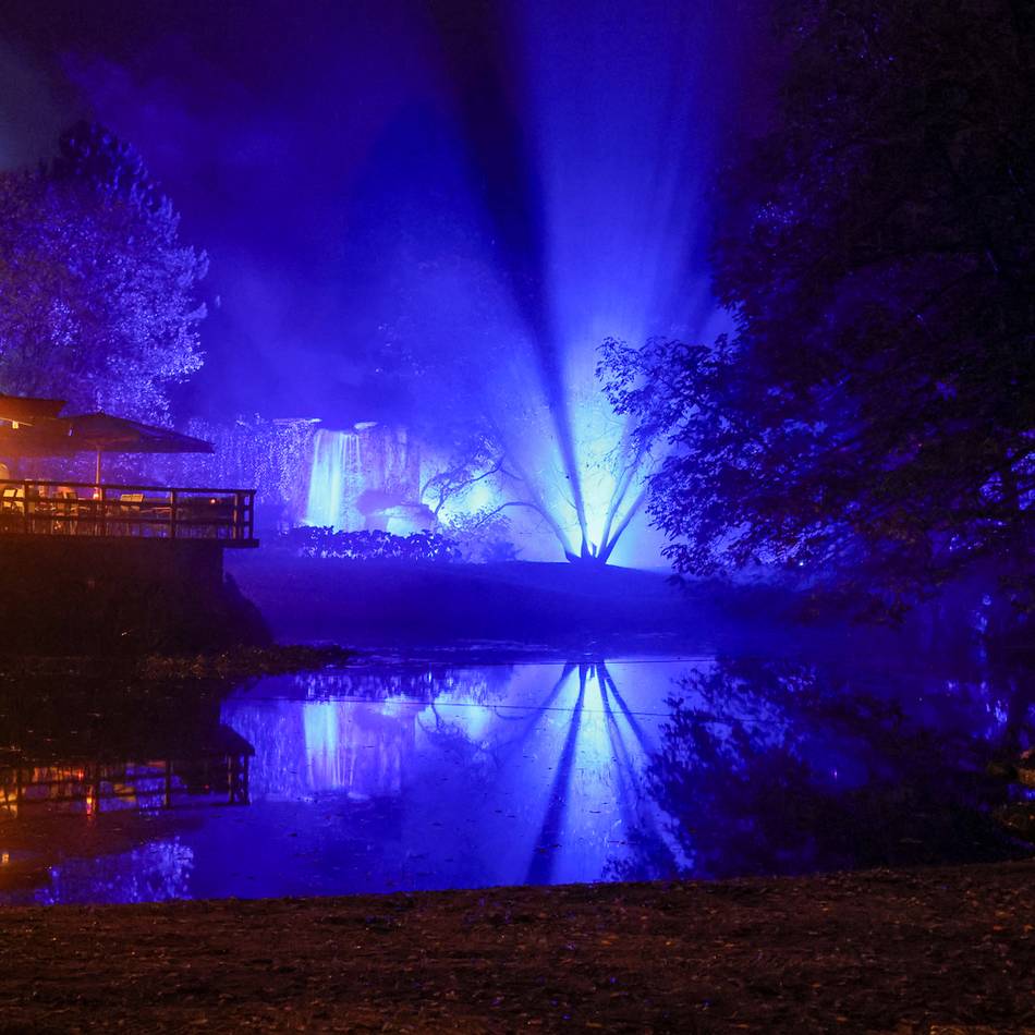 Mit spezieller Lichtkunst: Was es beim Herbstzauber in den Schlossgärten Arcen zu sehen gibt
