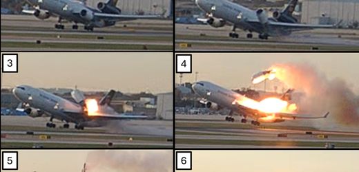 Louisville in Kentucky: Dramatische Bilder zeigen Abriss des Triebwerks von UPS-Frachtflugzeug