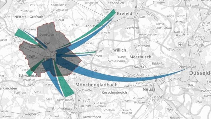 Pendleratlas vorgestellt: So wird von und nach Viersen gependelt