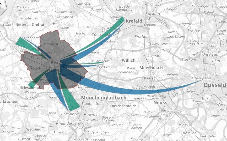 Pendleratlas vorgestellt: So wird von und nach Viersen gependelt