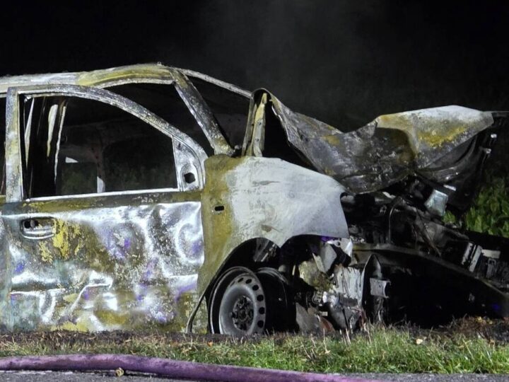 Schwerer Unfall in Kerken-Aldekerk: Mann stirbt nach Unfall in brennendem Auto