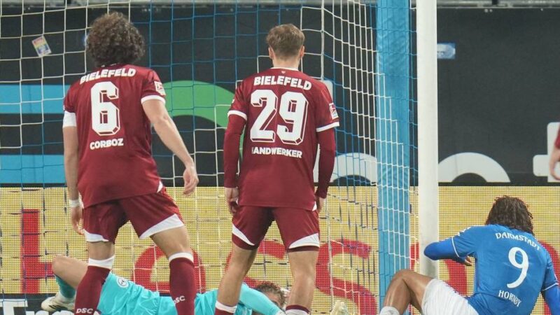 Liga-Dämpfer nach Pokal-Gala: Darmstadt vergibt Heimsieg im Topspiel gegen Arminia Bielefeld