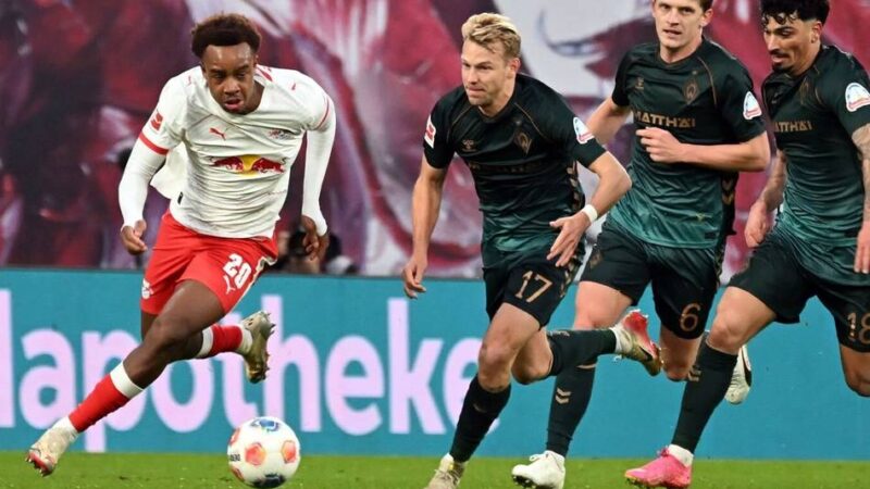 DFB-Shootingstar im Fokus: Mit Ouédraogo-Traumtor – Leipzig schlägt Bremen und bleibt Bayern-Verfolger