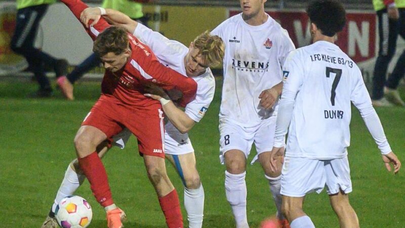 2:0 gegen den SV Biemenhorst: Der 1. FC Kleve setzt im Duell der Kellerkinder ein Ausrufezeichen