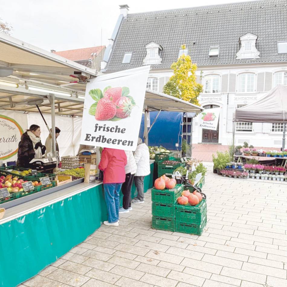 Stadt weist auf neue Anbieter hin: Wochenmarkt in der Rheinberger Innenstadt soll attraktiver werden