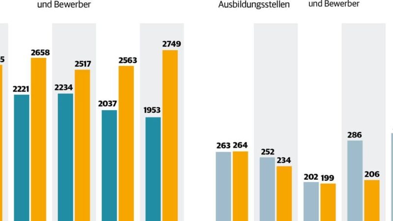 Der Ausbildungsmarkt 2025 ächzt unter der aktuellen Wirtschaftskrise: Mehr Bewerber treffen auf weniger Ausbildungsplätze