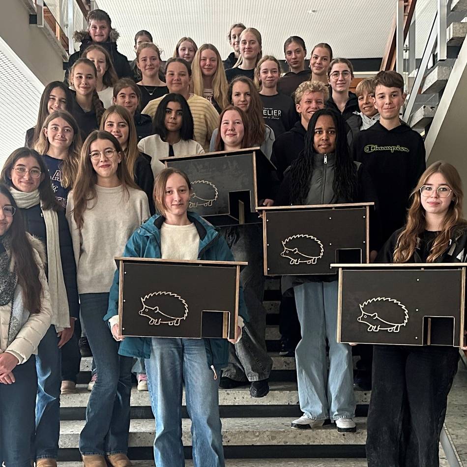 Schüleraktion in Geldern: Greenscouts bauen Igelhäuser für den Winter