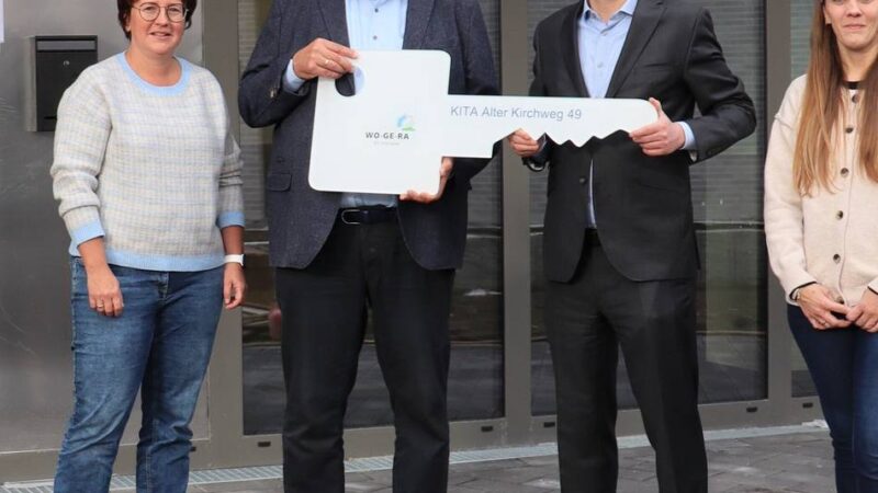 Schlüsselübergabe: Tiefenbroich hat eine neue Kita