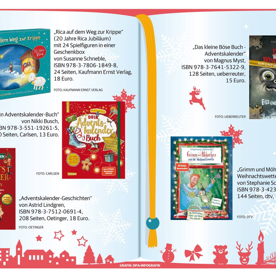 Spannende Geschichten und tolle Figuren: Die schönsten Adventskalenderbücher für eine magische Vorweihnachtszeit