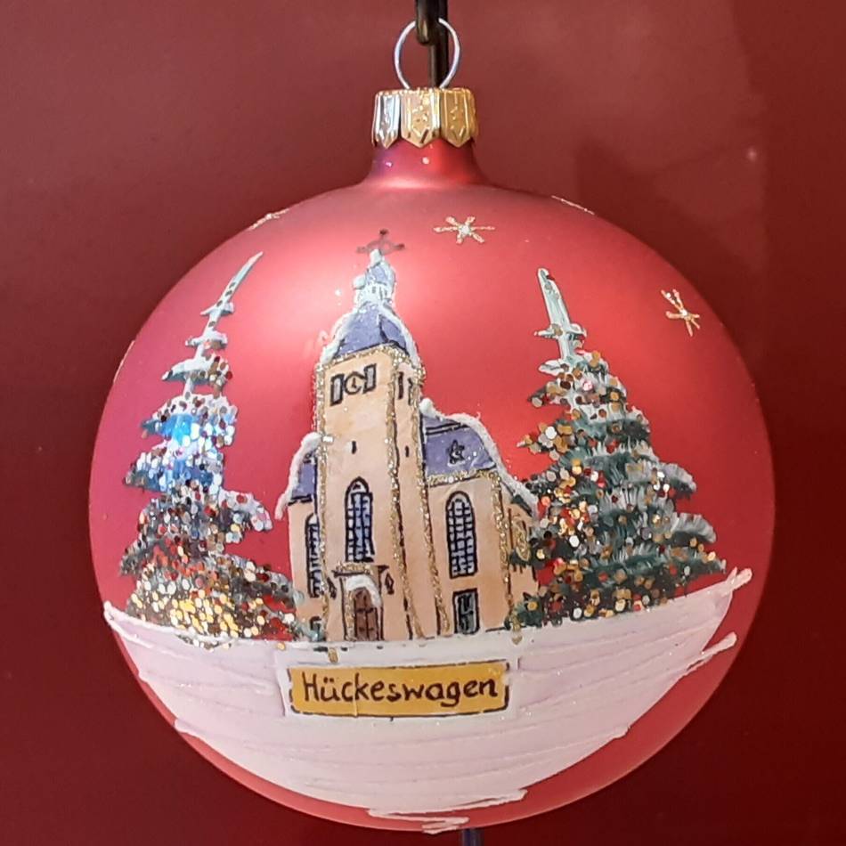 Buchhandlung präsentiert Pauluskirche: Zweite Weihnachtskugel mit Hückeswagener Lokalkolorit