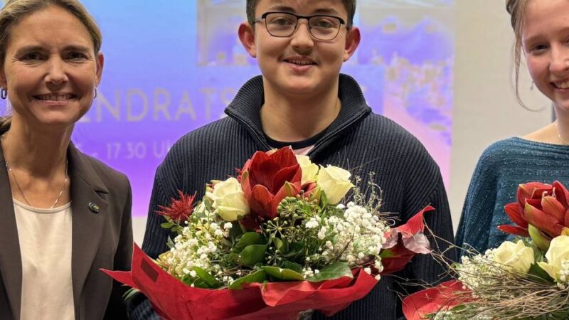 Lob von der Landrätin: Haaner Niklas Thomé ist Sprecher im Kreisjugendrat