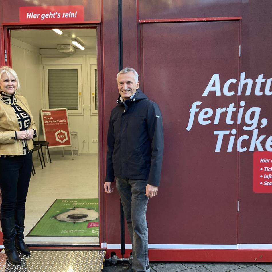 Hauptbahnhof Neuss: Fahrkartenverkauf zieht in einen Container um