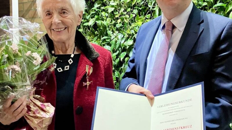 Bundesverdienstkreuz für Willicherin: „Leuchtendes Beispiel für Engagement und Tatkraft“