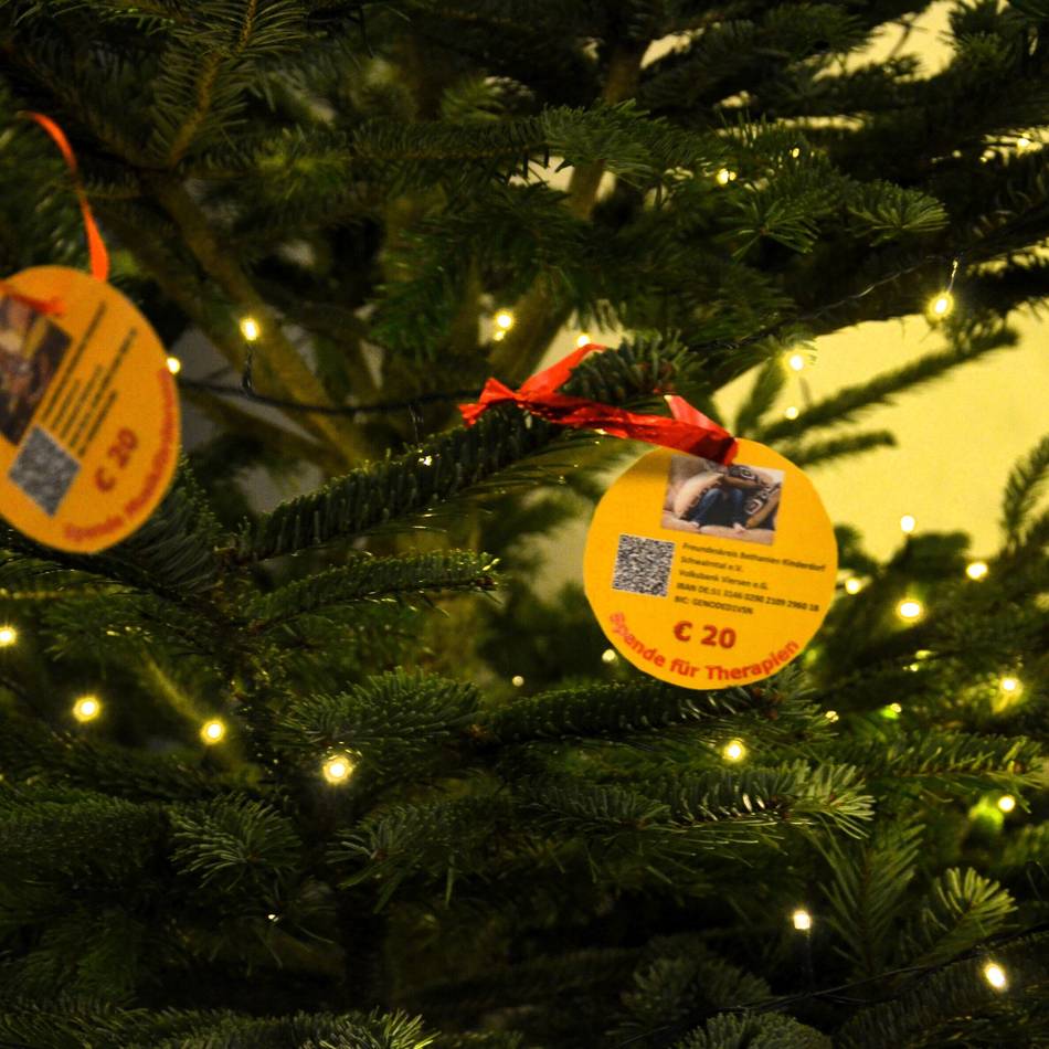 Wunschbaum steht im Schwalmtaler Ratshaus: Kindern zu Weihnachten eine Freude machen