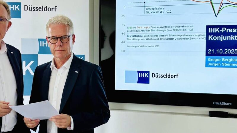 IHK-Konjunkturbarometer: Aussichten für den Niederrhein bleiben schlecht