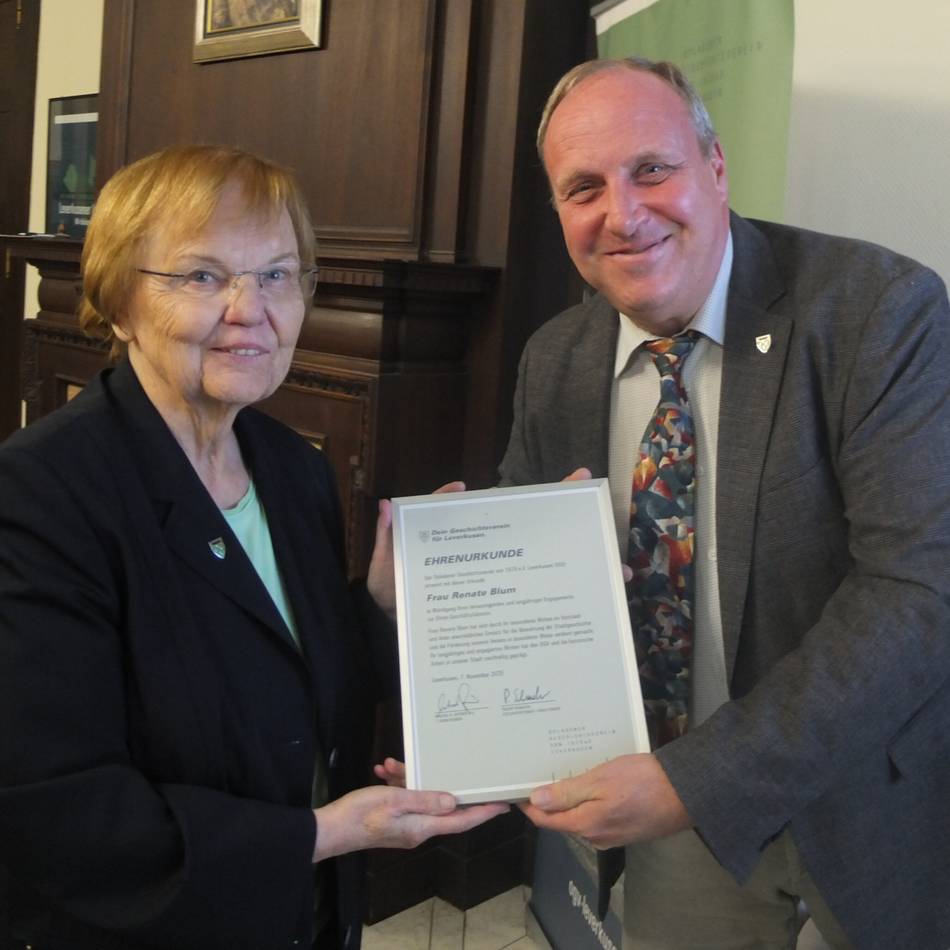 Opladener Geschichtsverein: OGV ehrt Renate Blum als „Seele des Vereins“