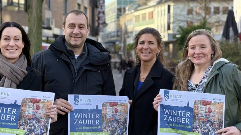 Auftakt ins Weihnachtsgeschäft: Das bietet der Klever Winterzauber mit Rodelbahn und Eisstockschießen