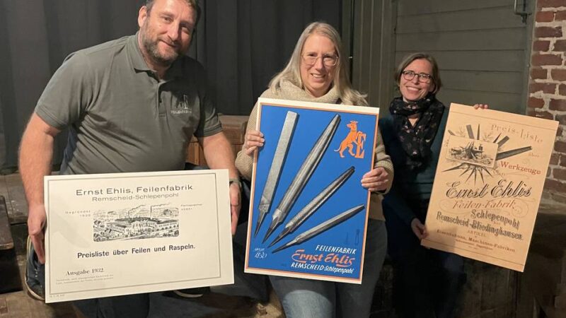Feilenfabrik Ehlis an der Stadtgrenze Wermelskirchen / Remscheid: Ausstellung erzählt von Menschen und Maschinen
