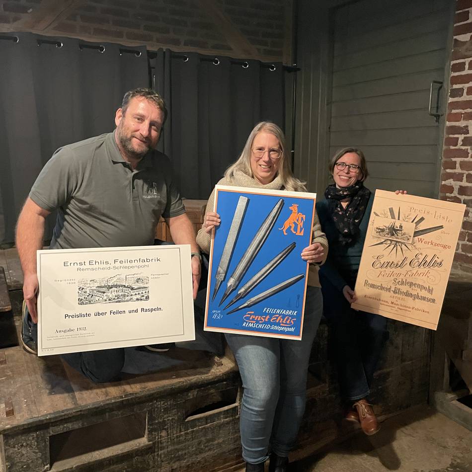 Feilenfabrik Ehlis an der Stadtgrenze Wermelskirchen / Remscheid: Ausstellung erzählt von Menschen und Maschinen